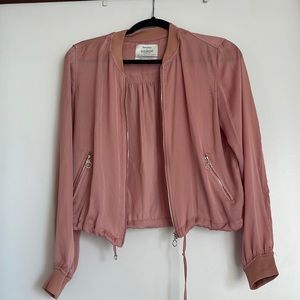 Bershka lightweight dusty pink jacket